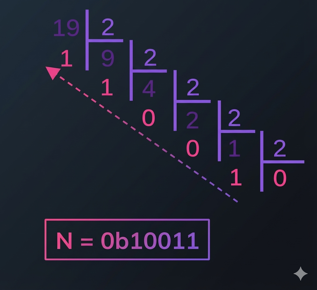 Conversion décimal vers binaire